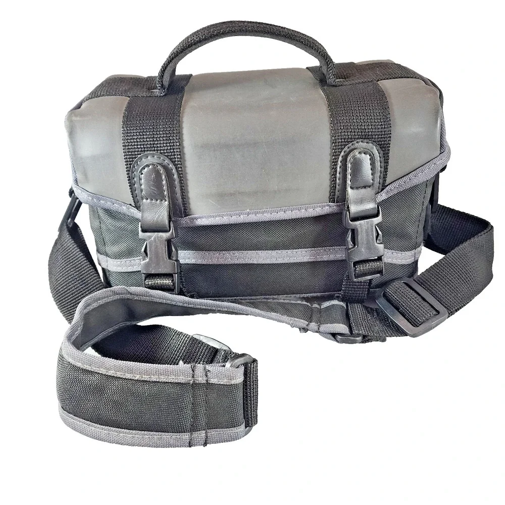 Multi-Function Camera Utility Bag w/Buckle Straps, Handle, Shoulder Strap 9x5x4